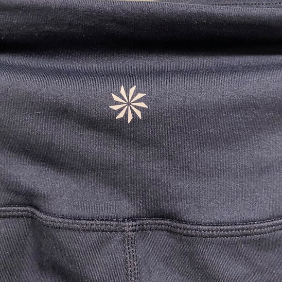 Athleta Gilded Tux‎ Chaturanga Floral Navy Blue Tight Size S - Picture 2 of 10